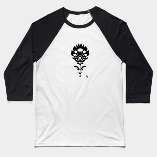 Folk flower , black Baseball T-Shirt